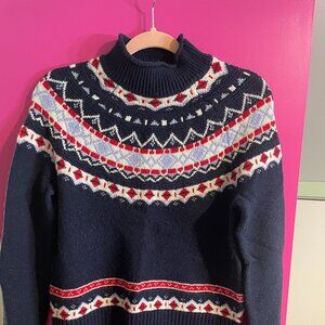 J. Crew Rollneck Fair Isle Sweater XS